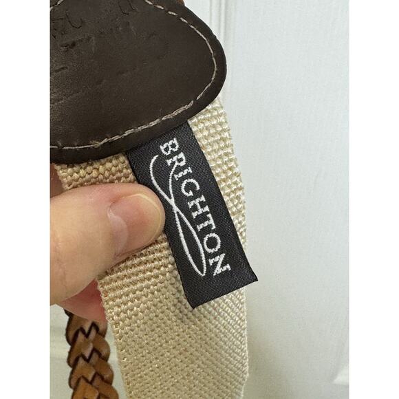 Brighton Brown Woven Leather Suspenders With Button Hooks One Size USA - Picture 5 of 9